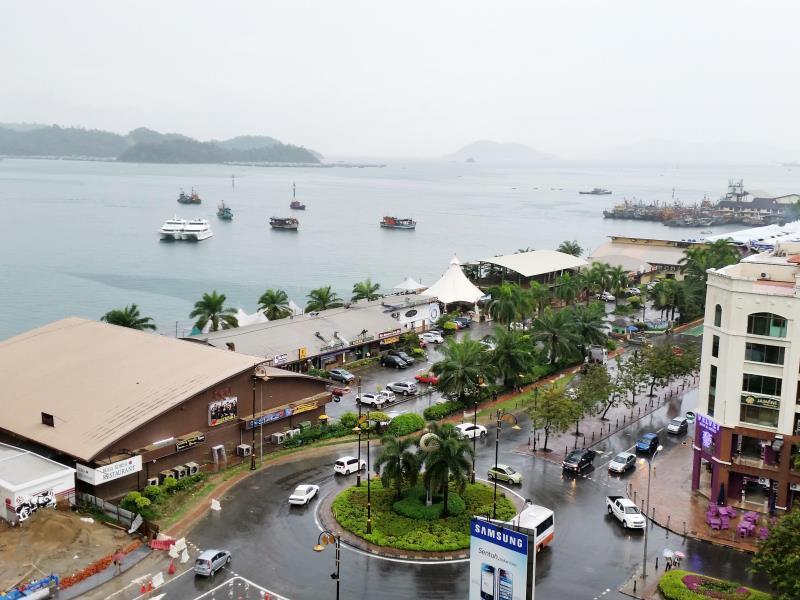 كوتا كينابالو Kk Waterfront Suites At Marina Court المظهر الخارجي الصورة